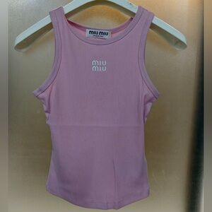 Miu Miu Light Pink Sleeveless Top
